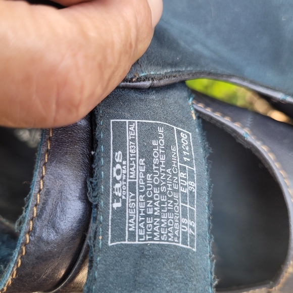 Taos majesty  leather shoes teal - Picture 8 of 10